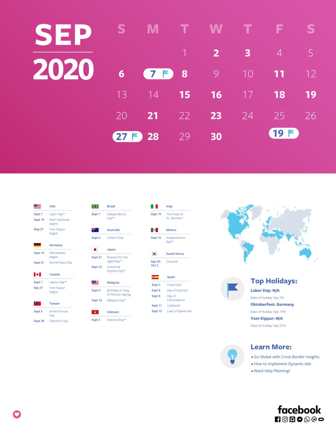 Facebook | 2020跨境电商营销月历