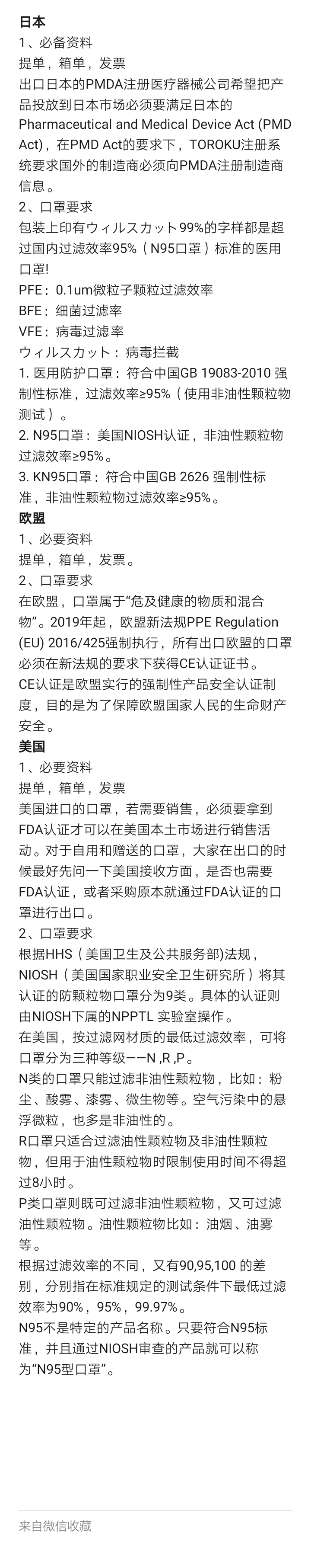 HOT!口罩全球热卖，各国资质认证汇总