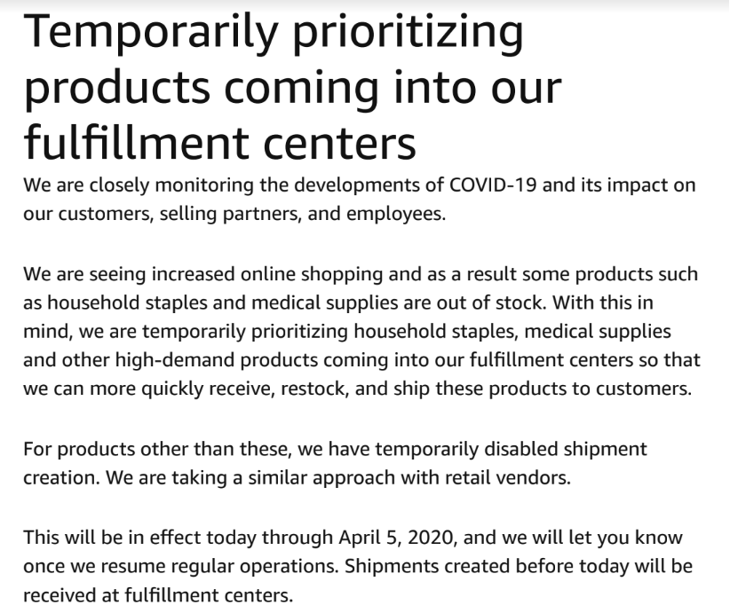 亚马逊FBA非必需品暂停入库，对卖家意味着什么？