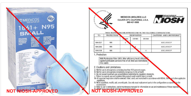 美国拒绝中国标准N95口罩后续①：CDC发布虚假NOISH认证口罩，中国多家企业被点名