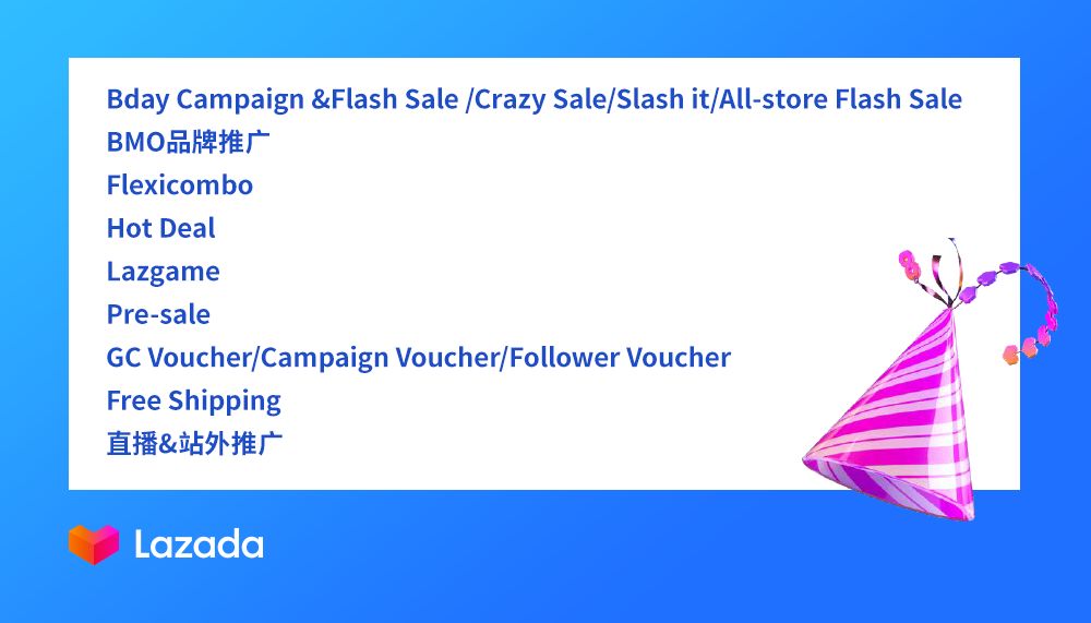 Lazada Bday大促备战手册,这些高段位玩法了解一下