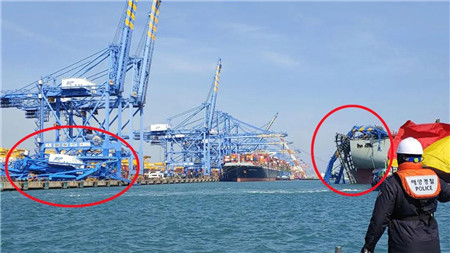 悲剧！一大型集装箱船撞击码头，多家船公司共舱，码头受损严重！