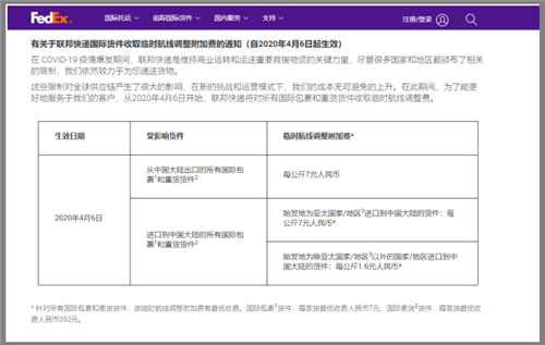 空运/快递费用暴涨！DHL/UPS/FedEx征收附加费！附防疫物资口罩等出口清关指南