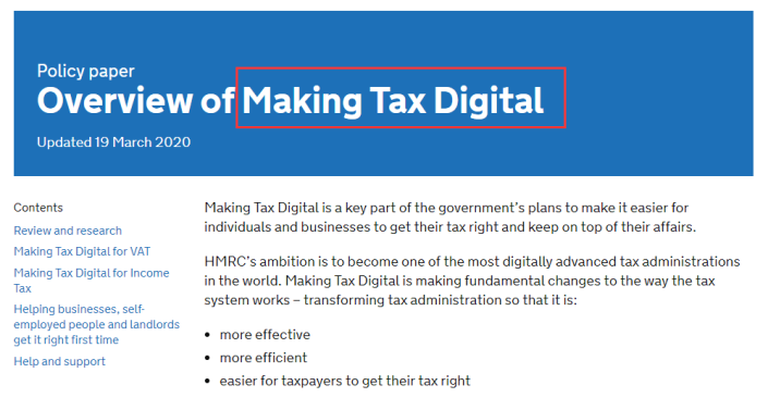 英国MTD申报是什么？将带来哪些变化？