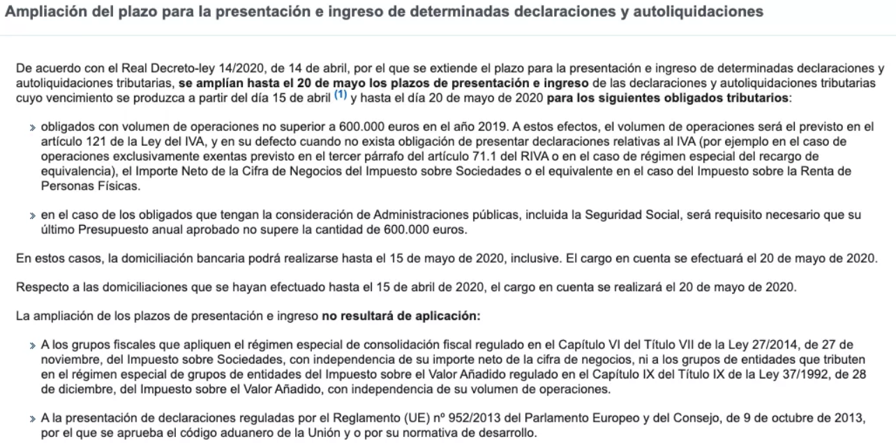 西班牙再次延长紧急状态，推迟所有小企业纳税申报