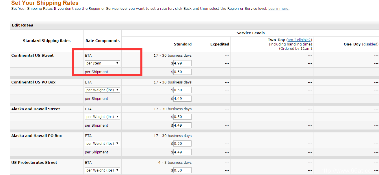 亚马逊FBA操作流程及亚马逊运费设置