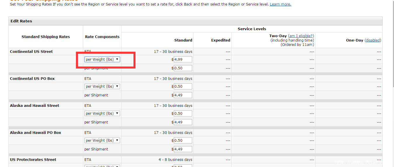 亚马逊FBA操作流程及亚马逊运费设置
