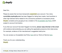 你敢信么？我的Shopify口罩网站申请回来了！