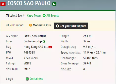 突发！中远海运一箱船货舱疑似起火、有货柜坠海丢失！曾挂靠多个国内港口