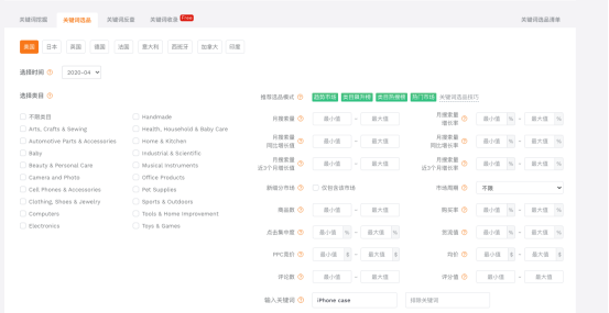 【测评】亚马逊关键词选品工具哪个好用?
