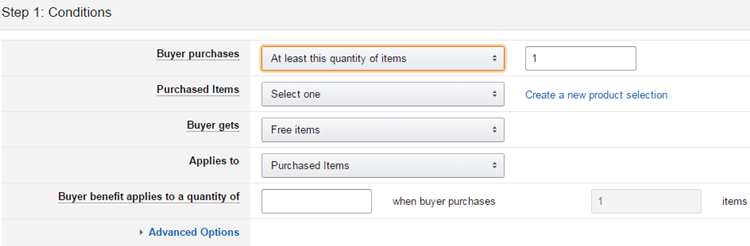 亚马逊促销活动Promotion③：Buy One Get One(买赠)的设置教程