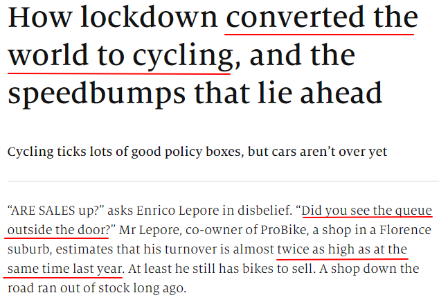 全球疯抢！美国、欧洲、澳大利亚多国急缺自行车！