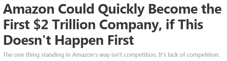 亚马逊突破2万亿？！还被美国政府约谈