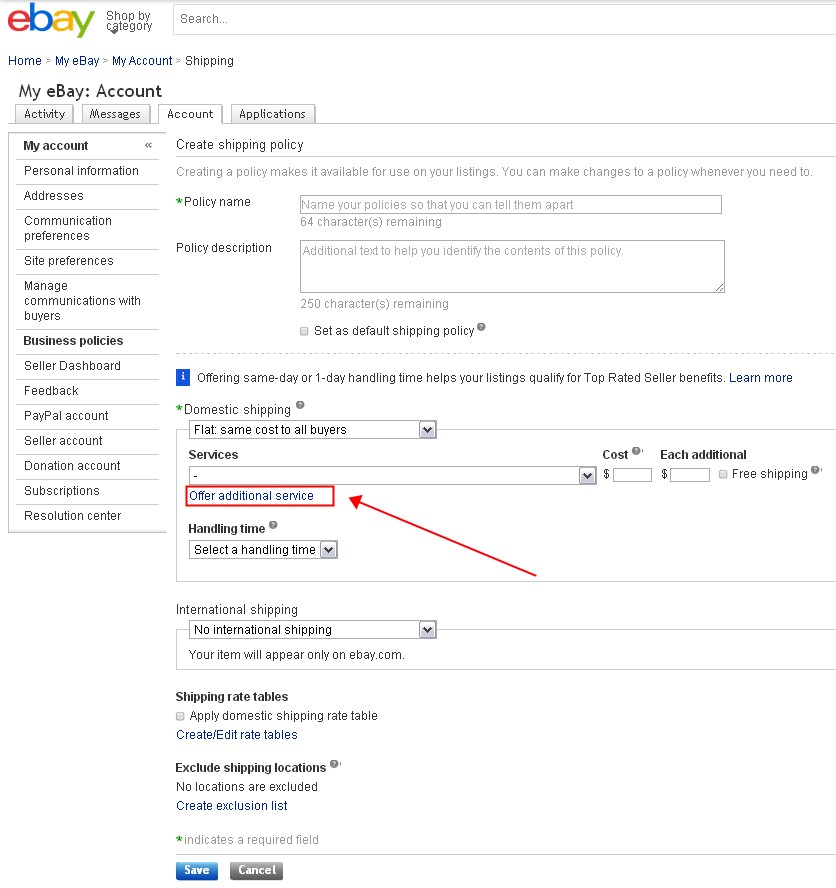 ebay运输方式怎么设置
