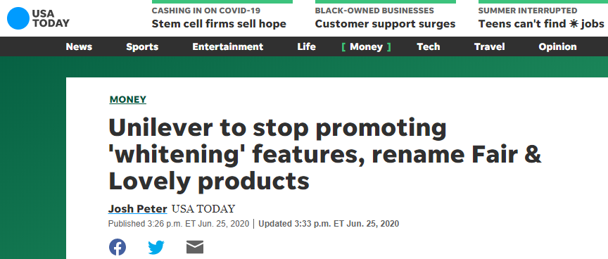 欧莱雅停用美白宣传语,美白产品都被定义种族歧视？