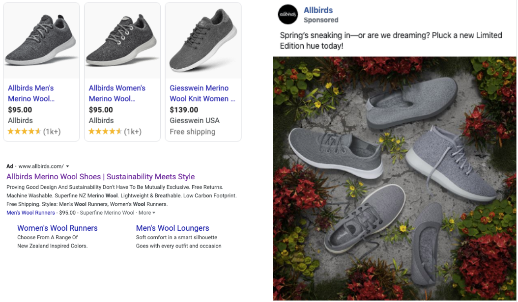 DTC鞋类品牌Allbirds将其品牌建设专长融入SEO和Google Ads