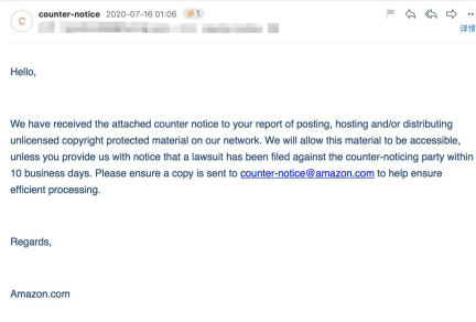 亚马逊版权侵权申诉终极武器Counter Notice,快至10个工作日解封listing!