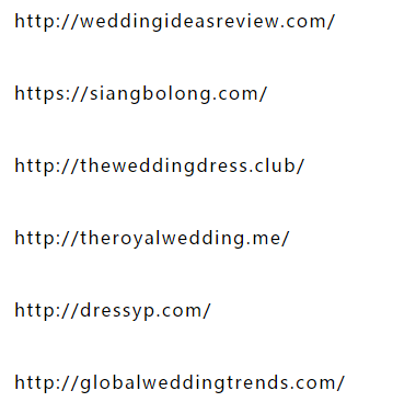 婚纱外贸网站分享