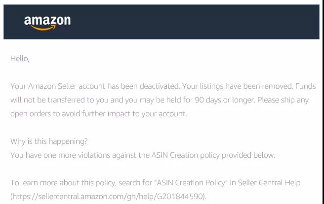 Amazon亚马逊账号变体违规被封号