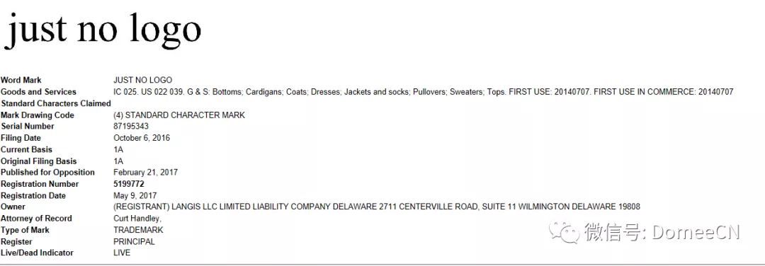 美国商标10月拟涨价；nologo，nobrand等无品牌词汇被被注册品牌