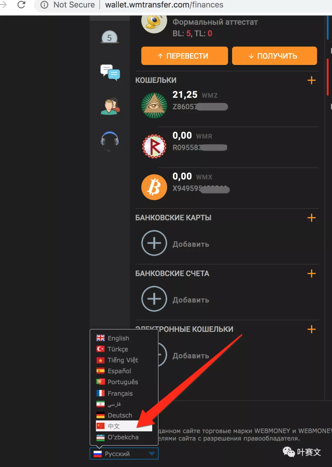 Webmoney:如何购买WMR