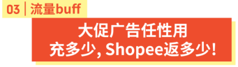​Shopee：运费再降58%, 广告金100%返点, 送闪购首页位! 30+子类目激励更新