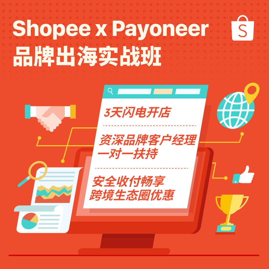 Shopee x Payoneer品牌出海实战班: 3天闪电开店, 安全收付畅享优惠