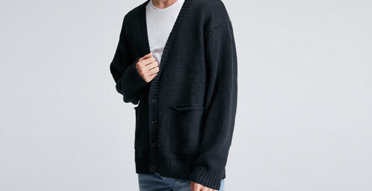 仿羊绒手感开衫毛衣