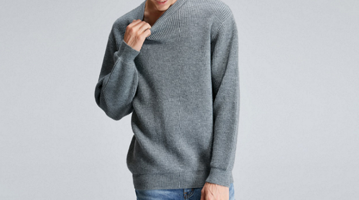 仿羊绒手感圆领毛衣