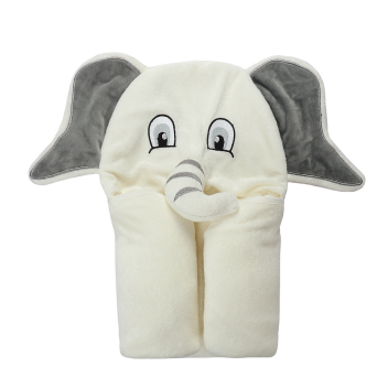 大象图案婴儿竹纤维襁褓抱被