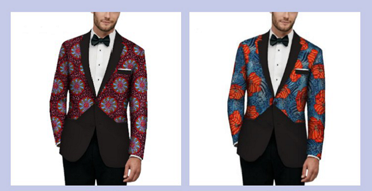 男士非洲印花西装套装