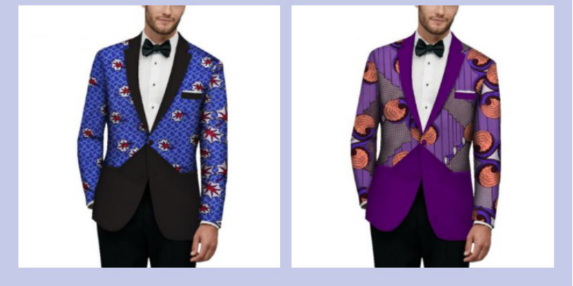 男士非洲印花西装套装