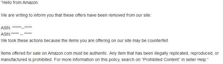 ​亚马逊被投诉卖假货移除销售权要怎么申诉，申诉邮件参考模板