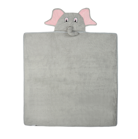 大象图案婴儿竹纤维襁褓抱被