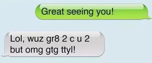 英语简写没搞懂，我曾一度怀疑老外发的是捷克语言