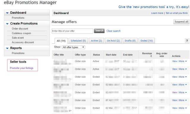 实操| eBay上的几种促销工具及设置方法