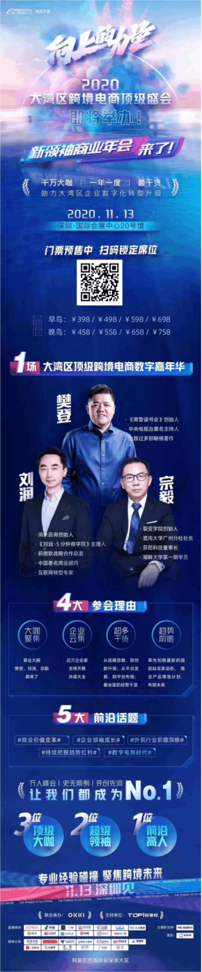 跨境电商“云栖大会”来了！3位大咖助阵，5大外贸行业前沿话题前瞻