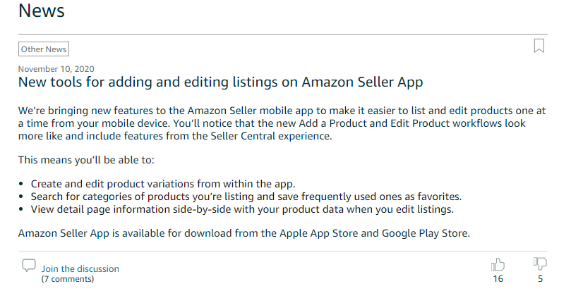 亚马逊推出新功能！方便卖家编辑产品