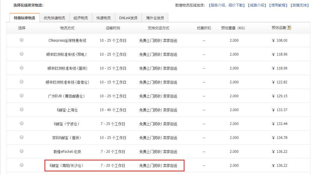 在線發(fā)貨敦煌ePacket-/長(zhǎng)沙下線及E郵寶（南陽/長(zhǎng)沙倉）替代發(fā)運(yùn)的通知