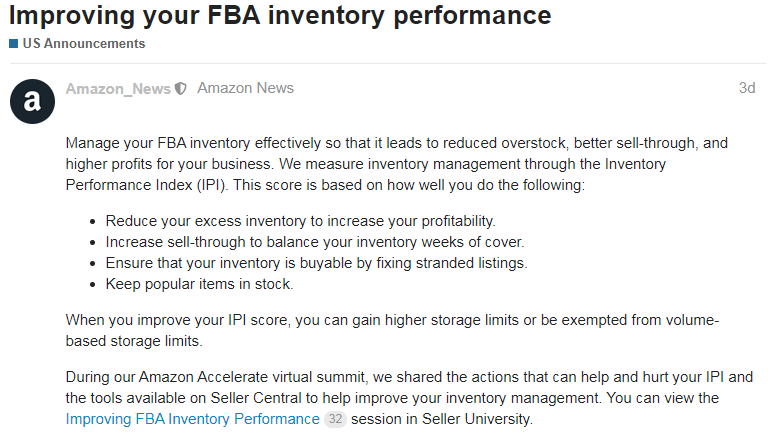 一周亚马逊大事丨仓储限制政策将更新，还有这些新调整