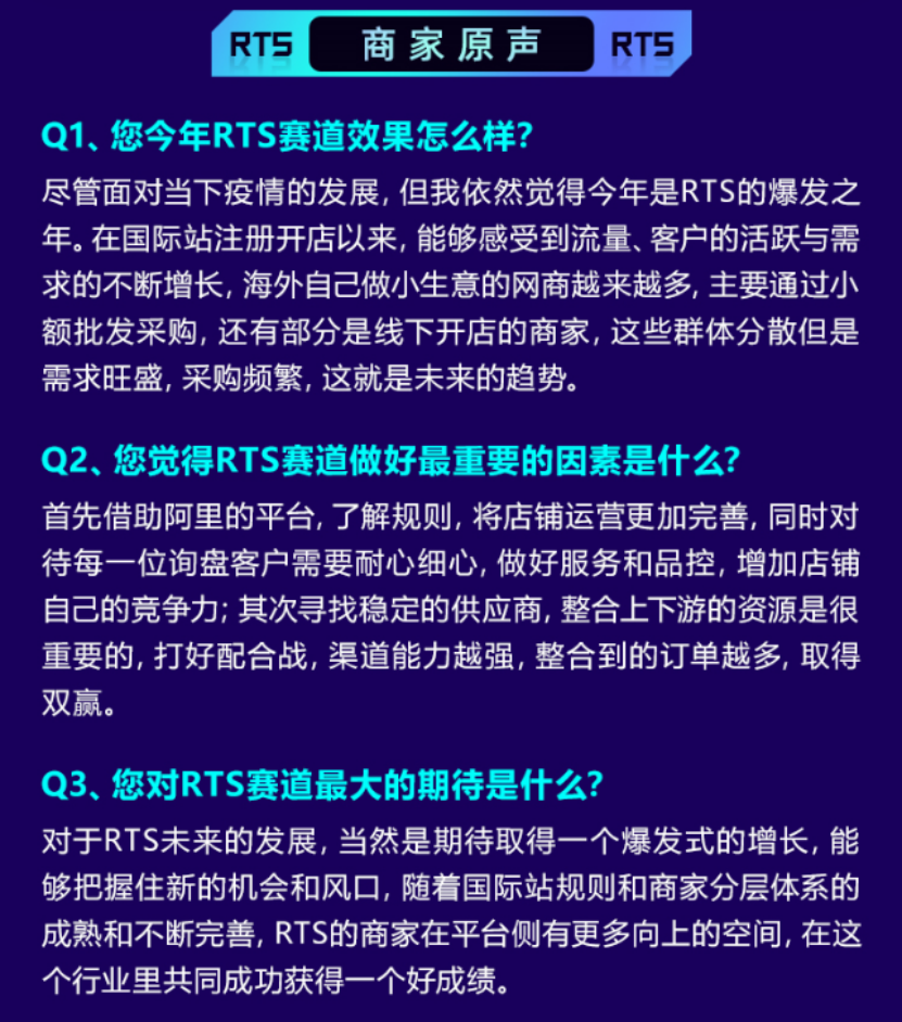 2020跨境平台黑马，国际站RTS平台