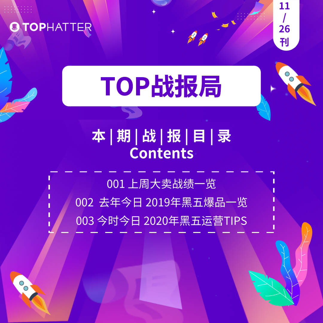 【TOP战报局】黑五来了!去年黑五爆品和今年运营技巧统统甩给你