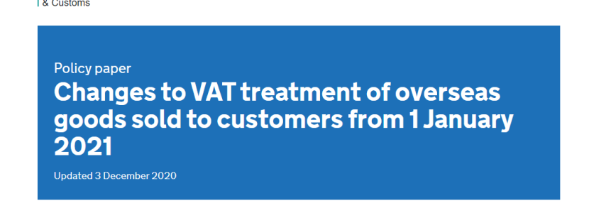 2021年1月1日起，英国商品进口税变更通知