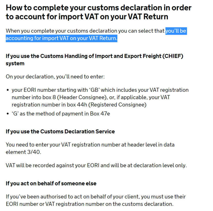 一文了解英国税改新模式进口清关VAT递延