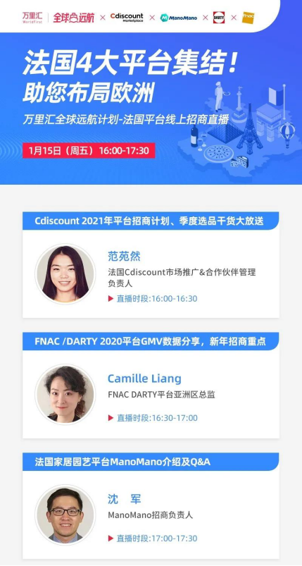 新年第一弹!万里汇(WorldFirst)和Cdiscount等欧洲5大平台达成合作
