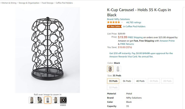 #1 Best Seller---咖啡旋转支架---美国专利侵权预警