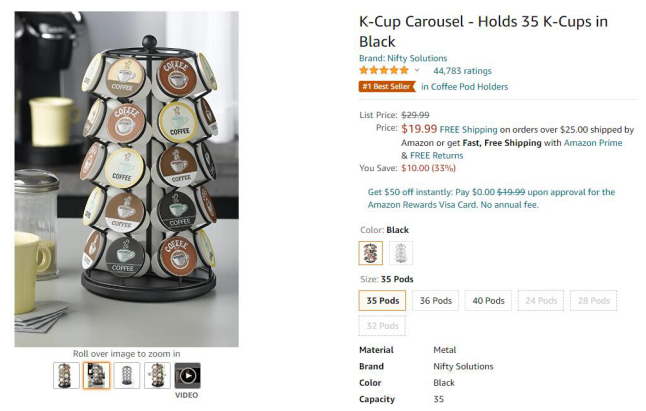 #1 Best Seller---咖啡旋转支架---美国专利侵权预警