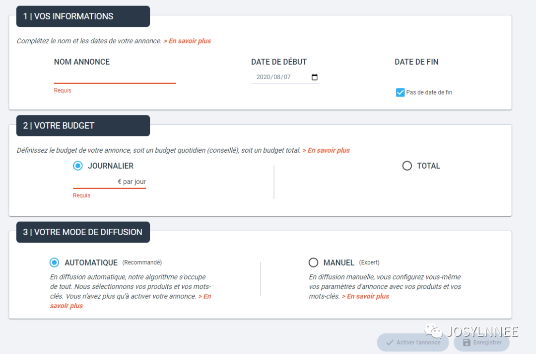 如何开启Cdiscount自动广告？
