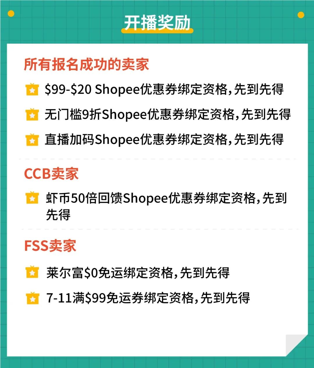 Shopee新老店铺爆单全靠它? 直播节报名开启, 免运券、加购优惠等你来!