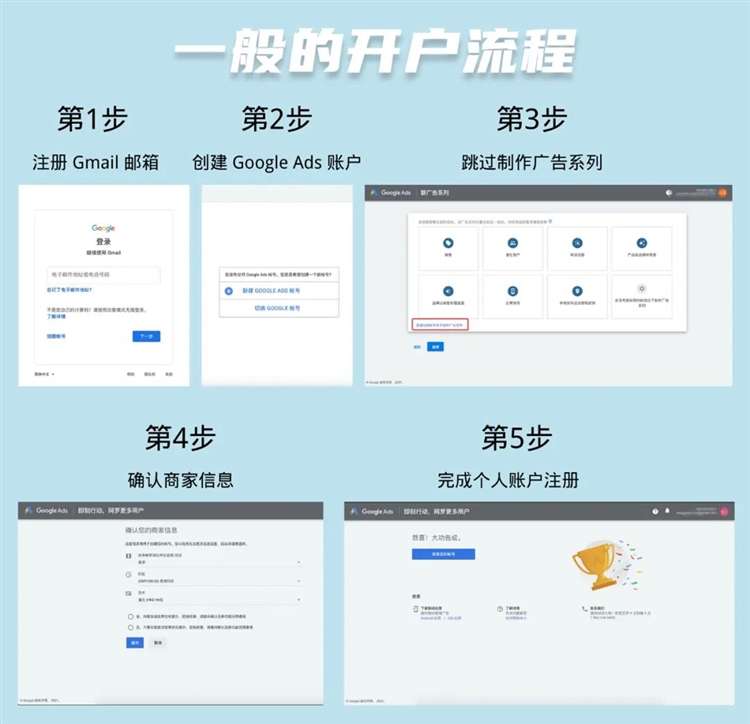 两步完成谷歌广告开户，Google 投放也可以这么简单